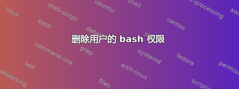 删除用户的 bash 权限