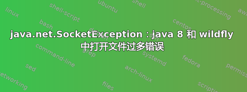 java.net.SocketException：java 8 和 wildfly 中打开文件过多错误