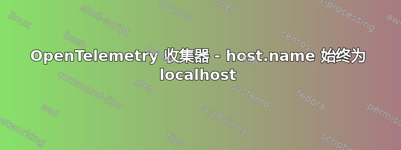 OpenTelemetry 收集器 - host.name 始终为 localhost