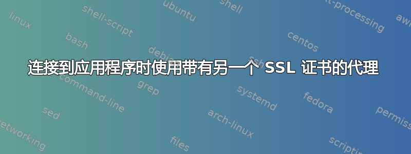 连接到应用程序时使用带有另一个 SSL 证书的代理