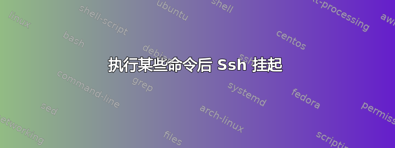 执行某些命令后 Ssh 挂起