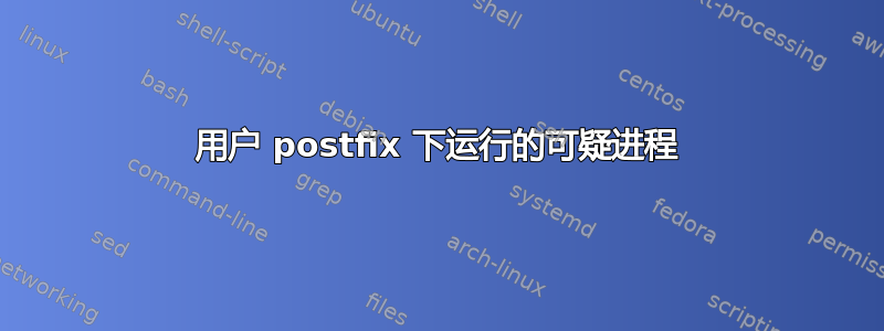 用户 postfix 下运行的可疑进程