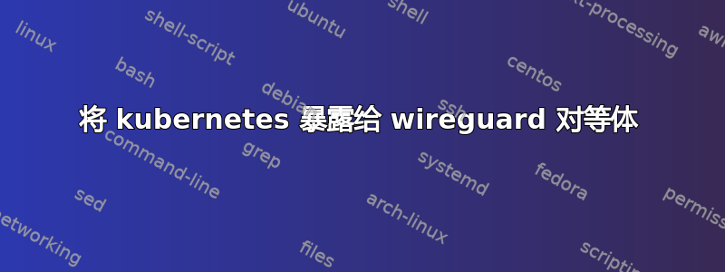 将 kubernetes 暴露给 wireguard 对等体