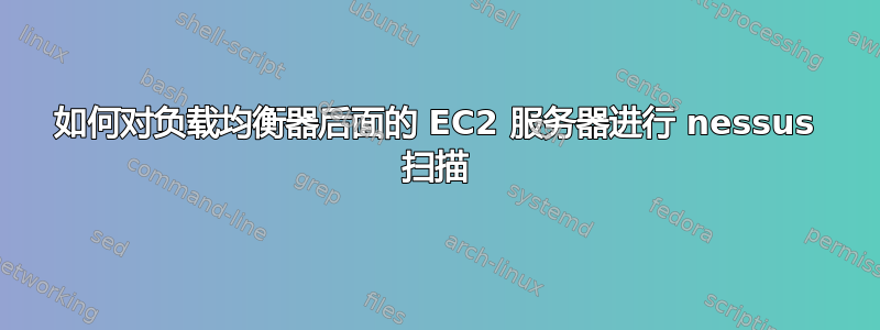 如何对负载均衡器后面的 EC2 服务器进行 nessus 扫描