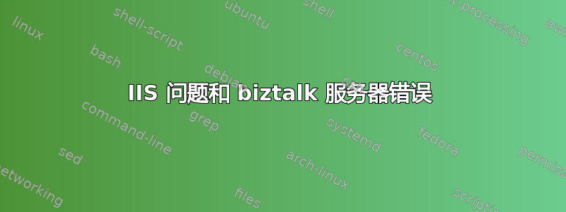 IIS 问题和 biztalk 服务器错误