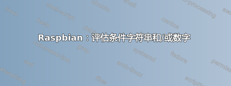 Raspbian：评估条件字符串和/或数字