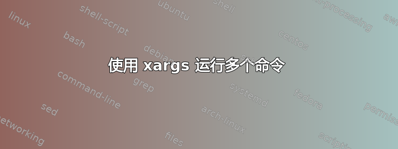 使用 xargs 运行多个命令