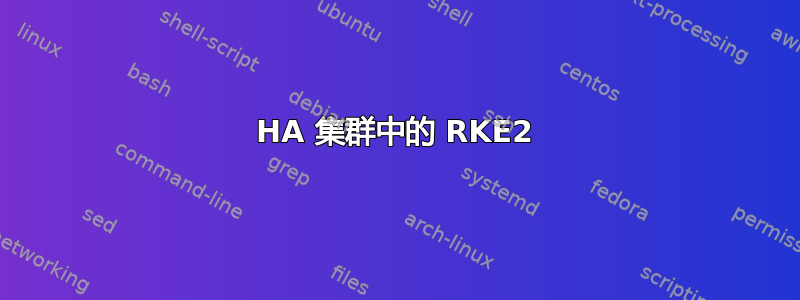 HA 集群中的 RKE2