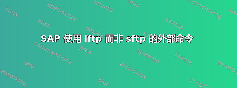 SAP 使用 lftp 而非 sftp 的外部命令