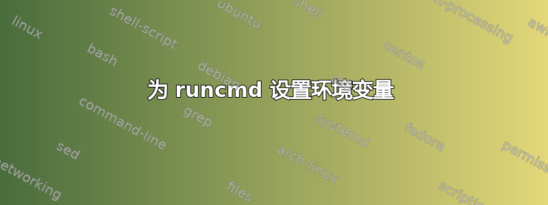 为 runcmd 设置环境变量