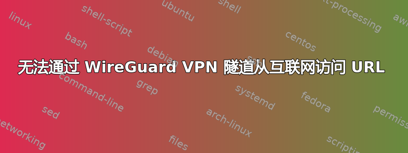 无法通过 WireGuard VPN 隧道从互联网访问 URL