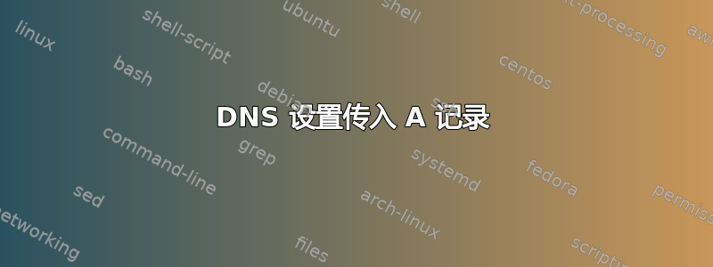 DNS 设置传入 A 记录