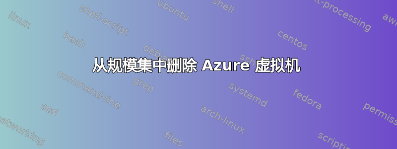 从规模集中删除 Azure 虚拟机