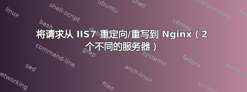 将请求从 IIS7 重定向/重写到 Nginx（2 个不同的服务器）