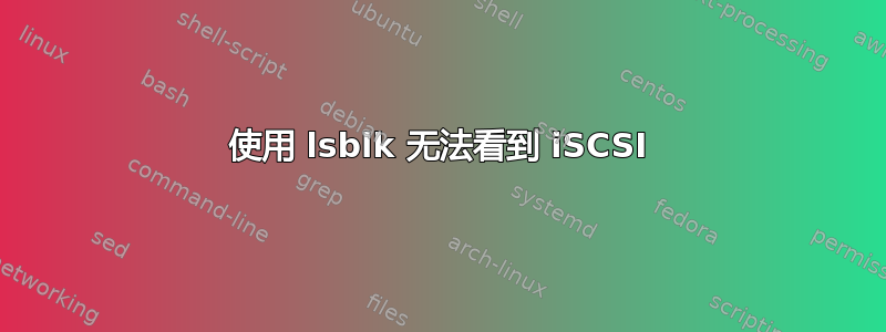 使用 lsblk 无法看到 iSCSI