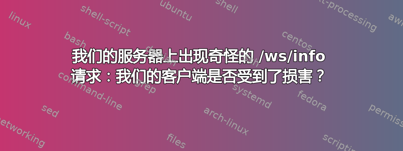 我们的服务器上出现奇怪的 /ws/info 请求：我们的客户端是否受到了损害？