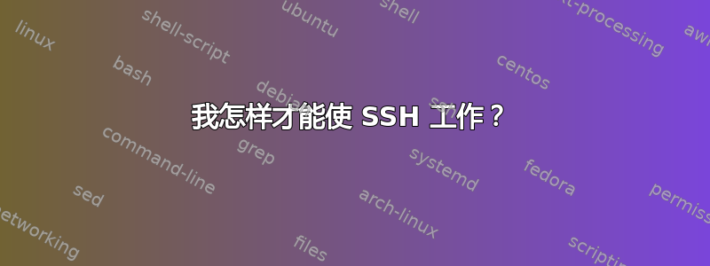 我怎样才能使 SSH 工作？