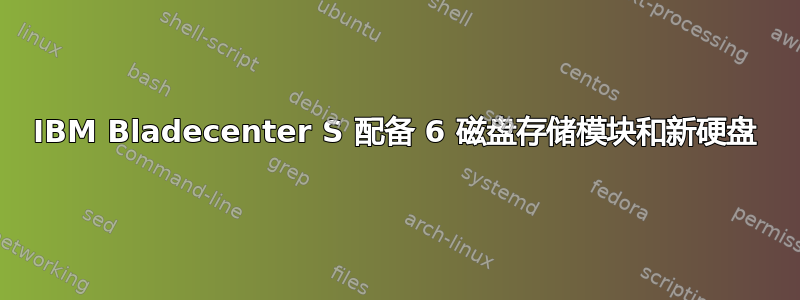 IBM Bladecenter S 配备 6 磁盘存储模块和新硬盘