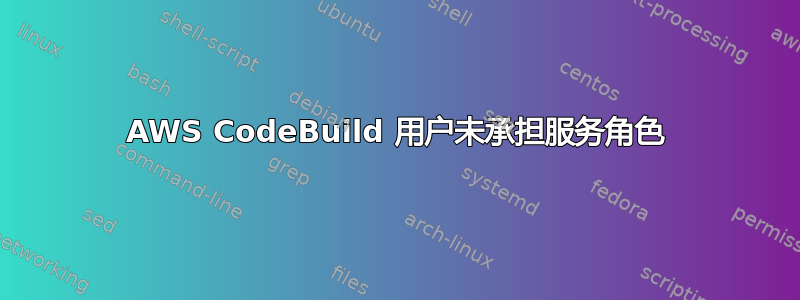 AWS CodeBuild 用户未承担服务角色