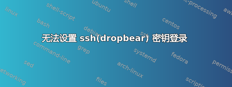 无法设置 ssh(dropbear) 密钥登录