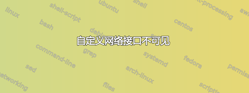 自定义网络接口不可见