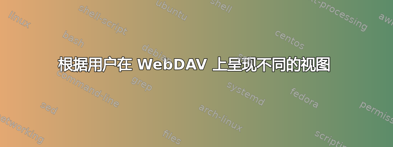 根据用户在 WebDAV 上呈现不同的视图