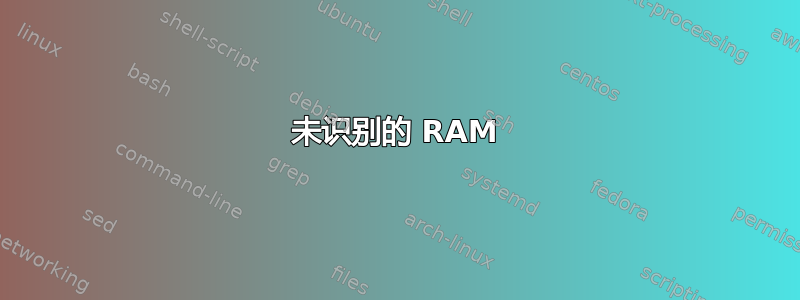 未识别的 RAM