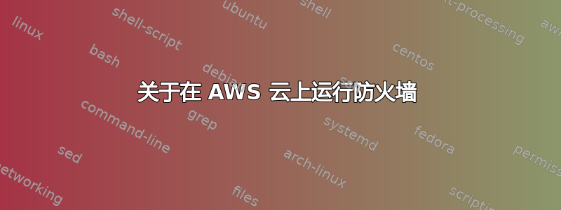 关于在 AWS 云上运行防火墙