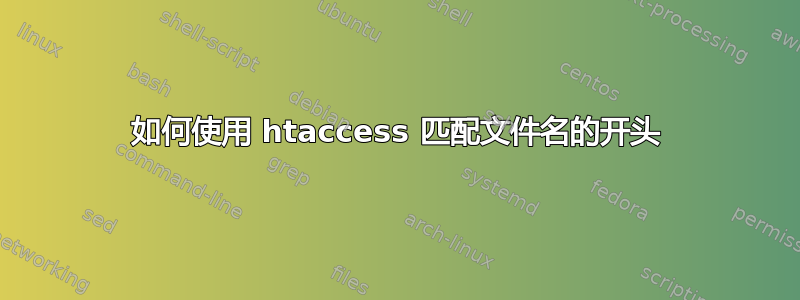 如何使用 htaccess 匹配文件名的开头