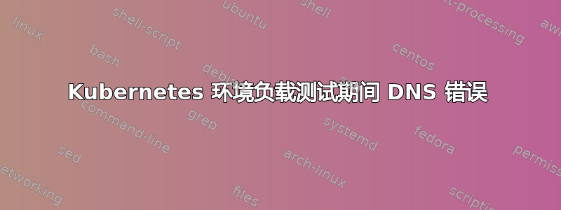 Kubernetes 环境负载测试期间 DNS 错误