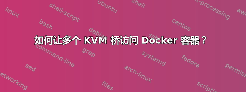 如何让多个 KVM 桥访问 Docker 容器？