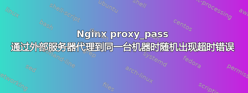 Nginx proxy_pass 通过外部服务器代理到同一台机器时随机出现超时错误