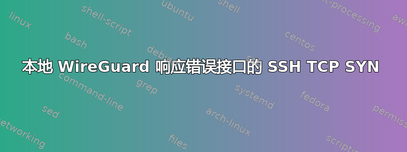 本地 WireGuard 响应错误接口的 SSH TCP SYN