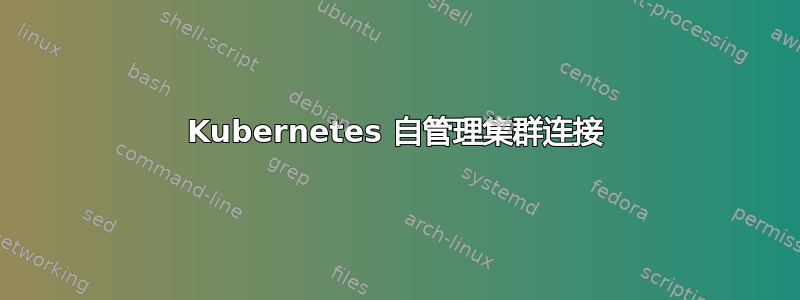 Kubernetes 自管理集群连接