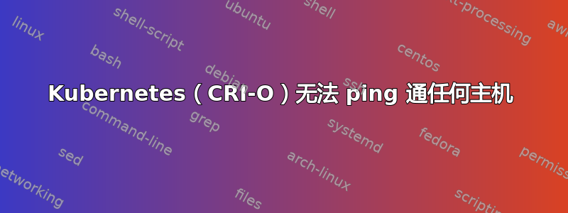 Kubernetes（CRI-O）无法 ping 通任何主机