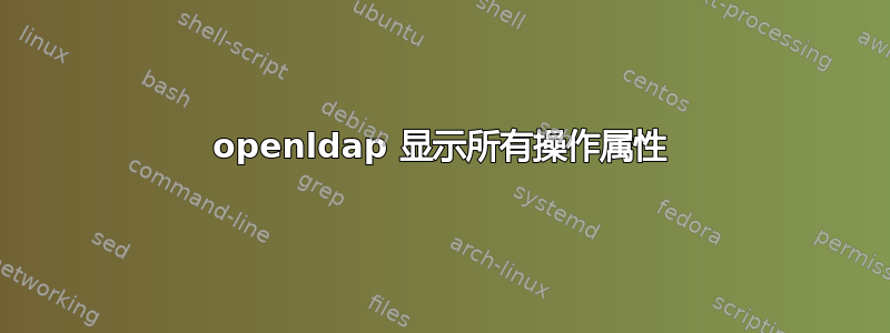 openldap 显示所有操作属性