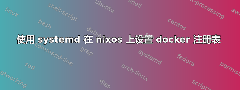 使用 systemd 在 nixos 上设置 docker 注册表