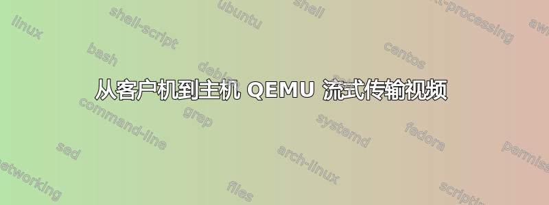 从客户机到主机 QEMU 流式传输视频