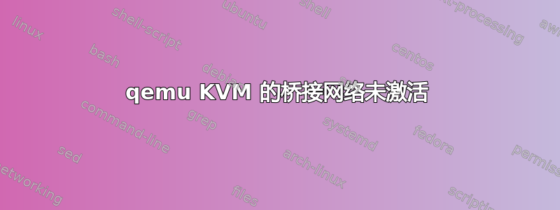 qemu KVM 的桥接网络未激活