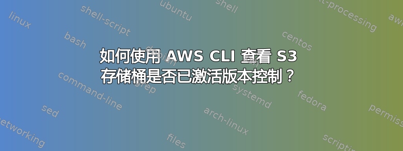 如何使用 AWS CLI 查看 S3 存储桶是否已激活版本控制？