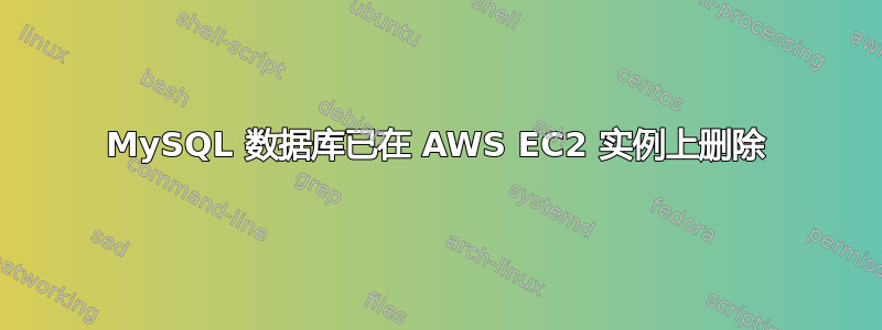 MySQL 数据库已在 AWS EC2 实例上删除