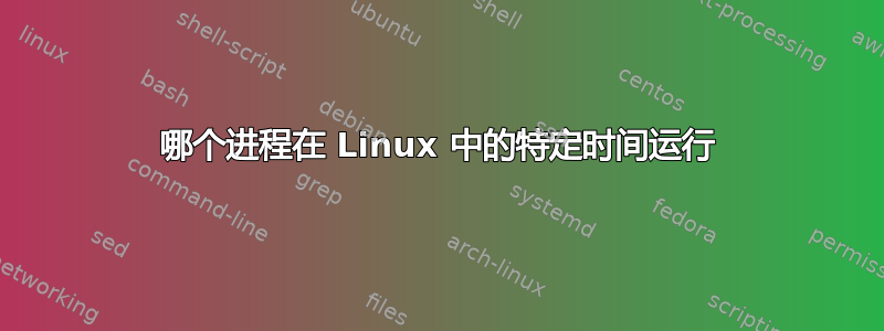 哪个进程在 Linux 中的特定时间运行