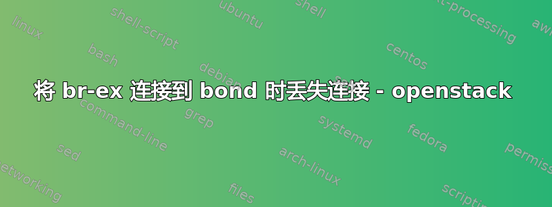 将 br-ex 连接到 bond 时丢失连接 - openstack