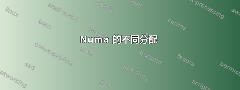 Numa 的不同分配