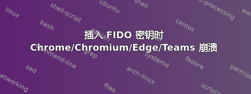 插入 FIDO 密钥时 Chrome/Chromium/Edge/Teams 崩溃