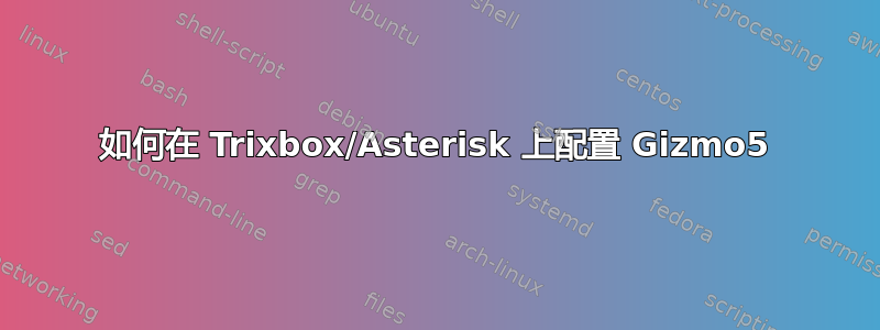 如何在 Trixbox/Ast​​erisk 上配置 Gizmo5