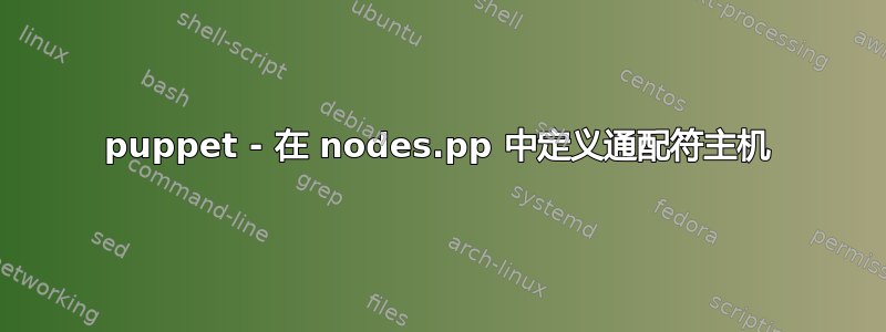 puppet - 在 nodes.pp 中定义通配符主机