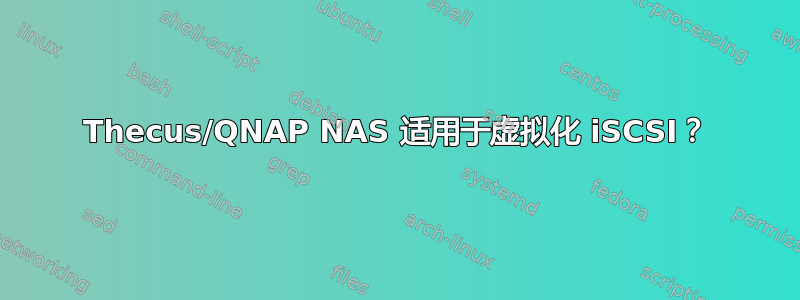 Thecus/QNAP NAS 适用于虚拟化 iSCSI？