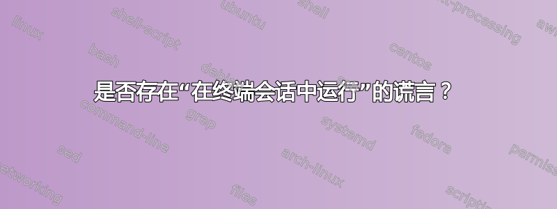 是否存在“在终端会话中运行”的谎言？