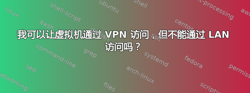 我可以让虚拟机通过 VPN 访问，但不能通过 LAN 访问吗？